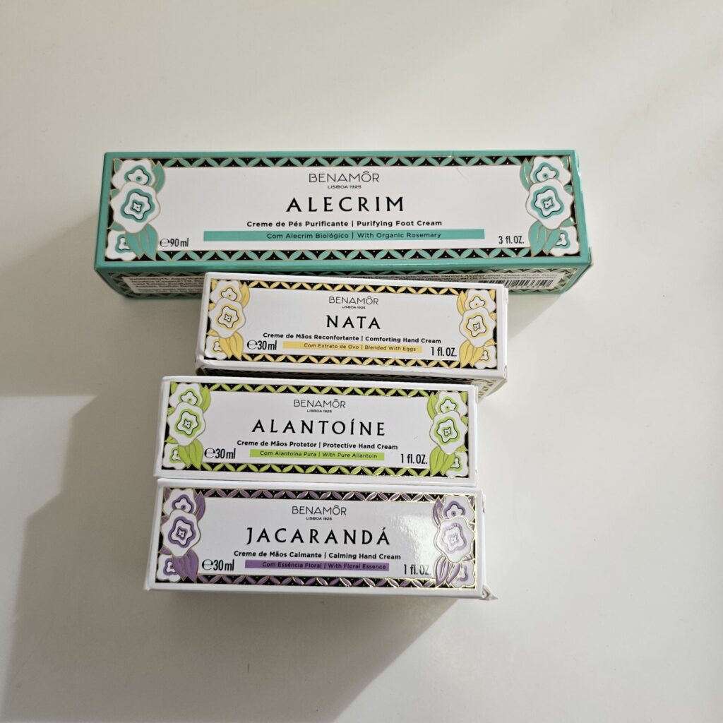 ベナモールのハンドクリーム3種NATA・ALANTOINE・JACARANDAとフットクリームALECRIM