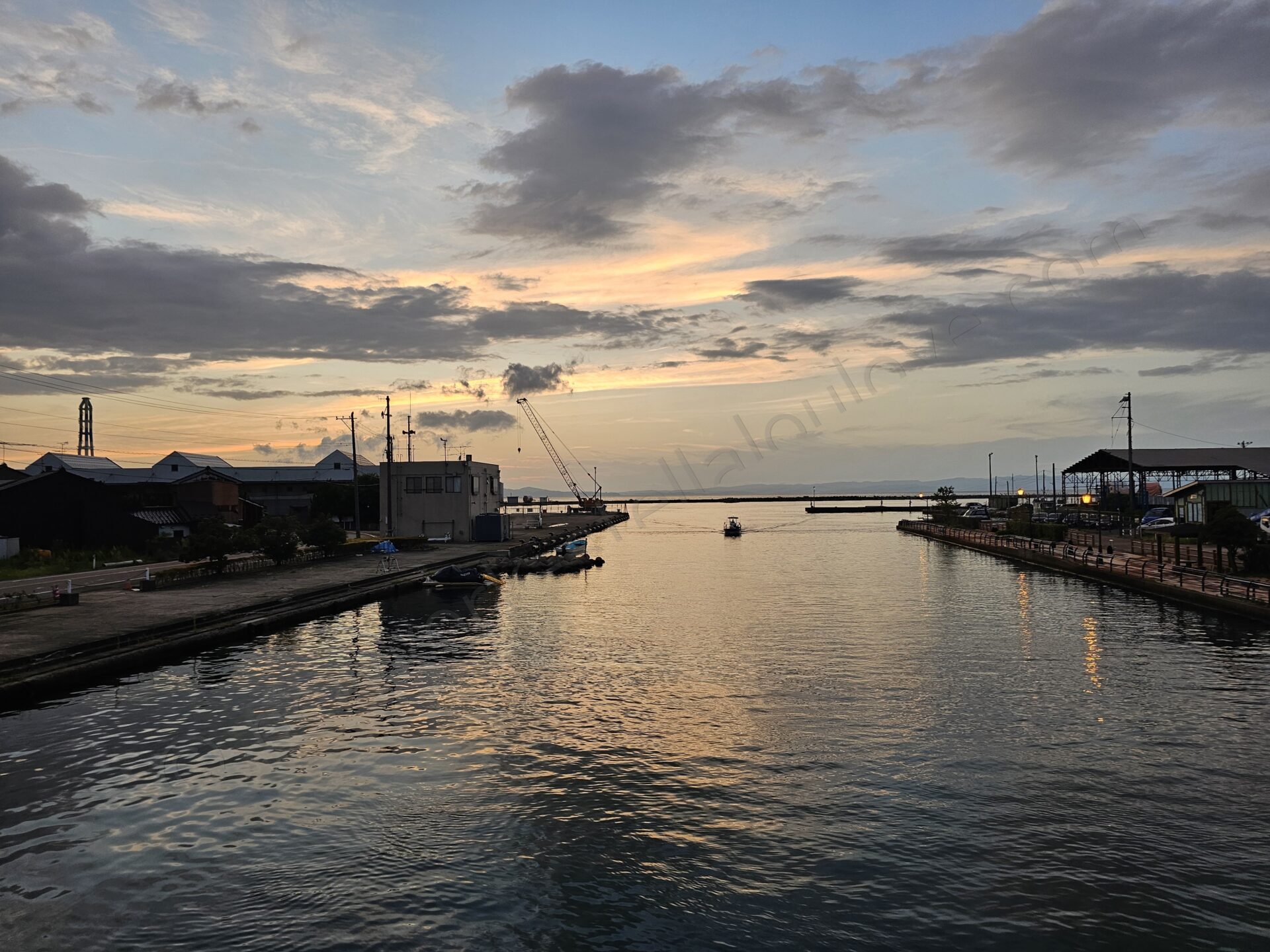 岩瀬運河の夕景